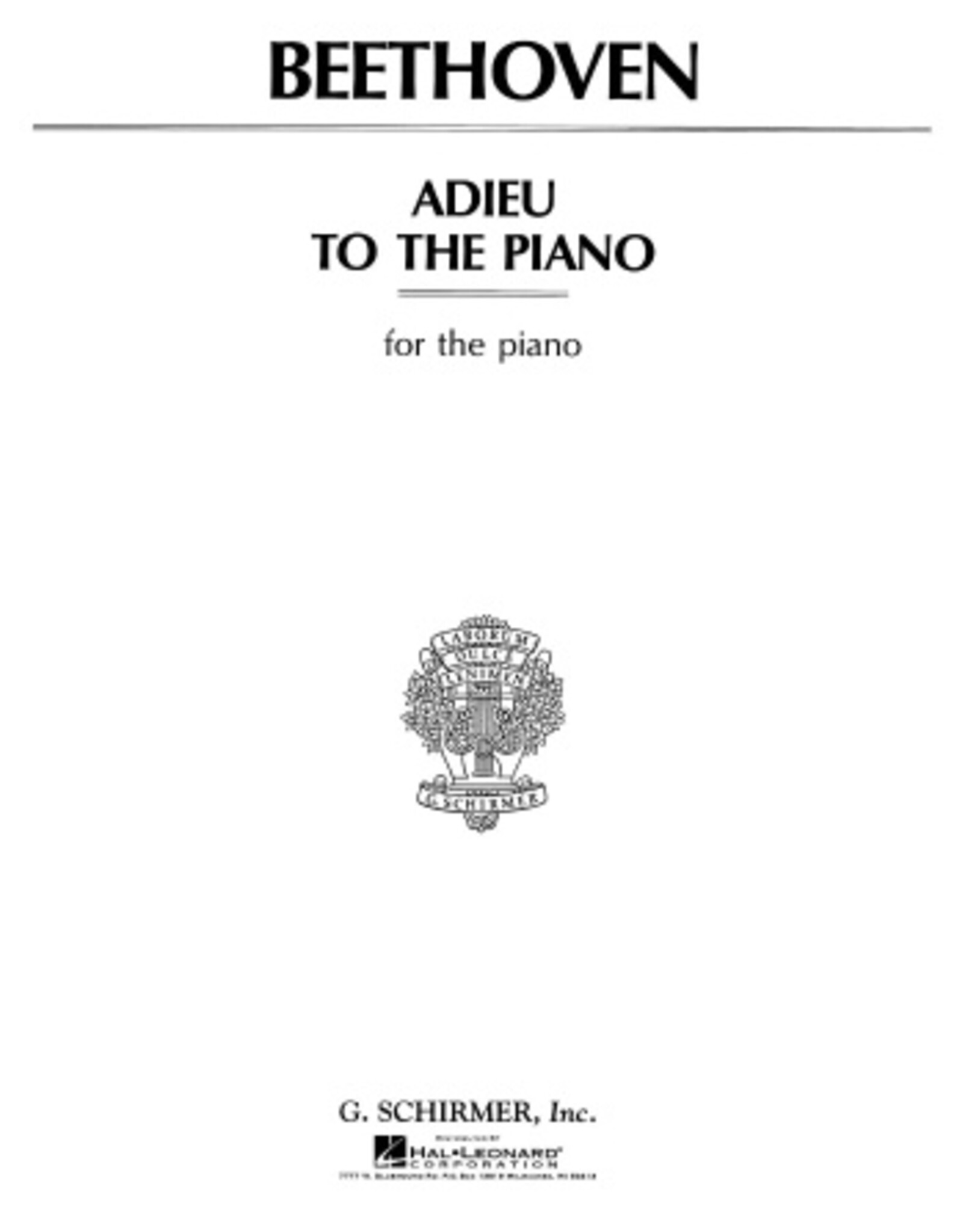 Hal Leonard Adieu to the Piano Piano Solo Piano Solo Piano Solo