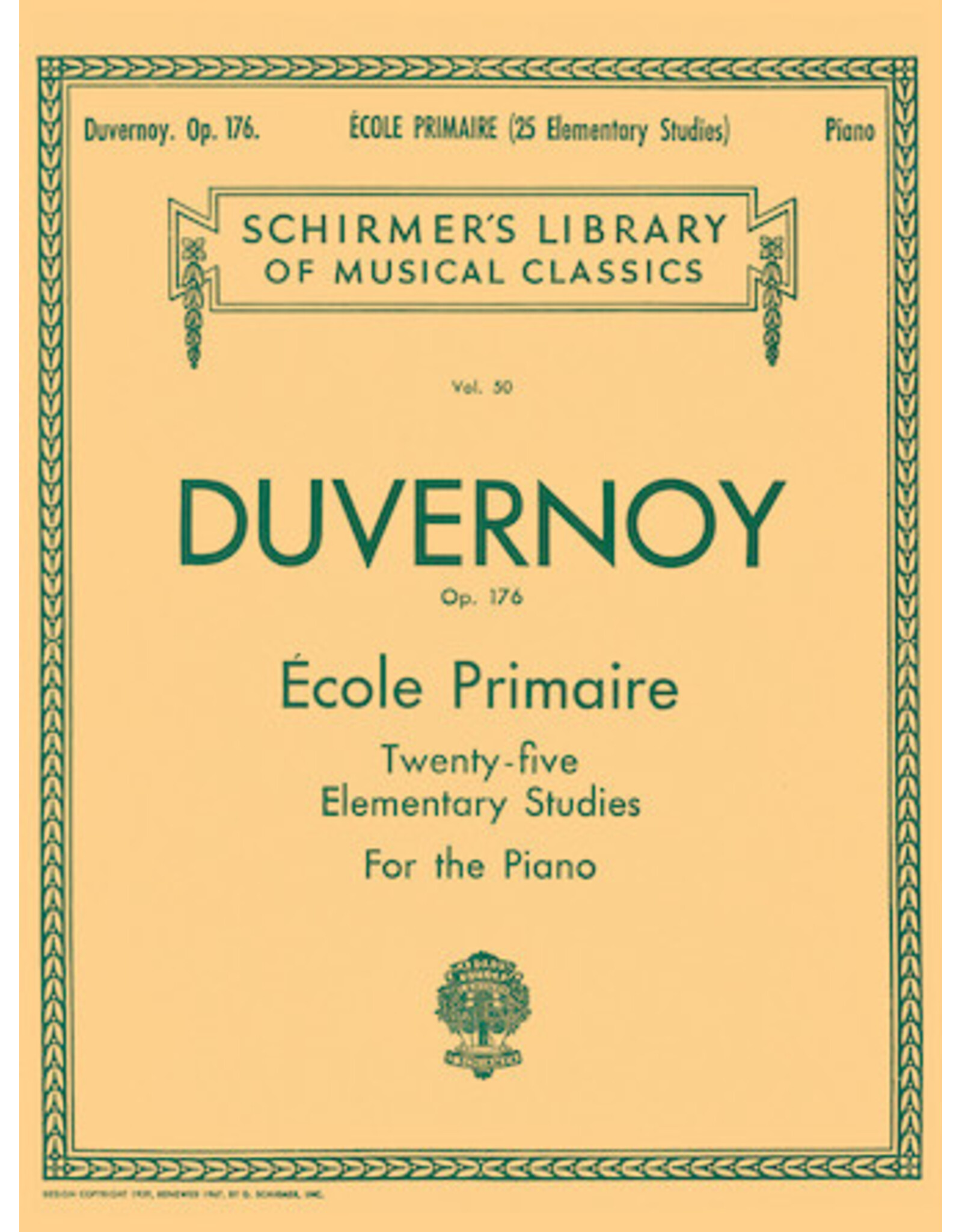 Hal Leonard Ecole Primaire (25 Elementary Studies), Op. 176 Piano Solo Piano Method Piano Solo