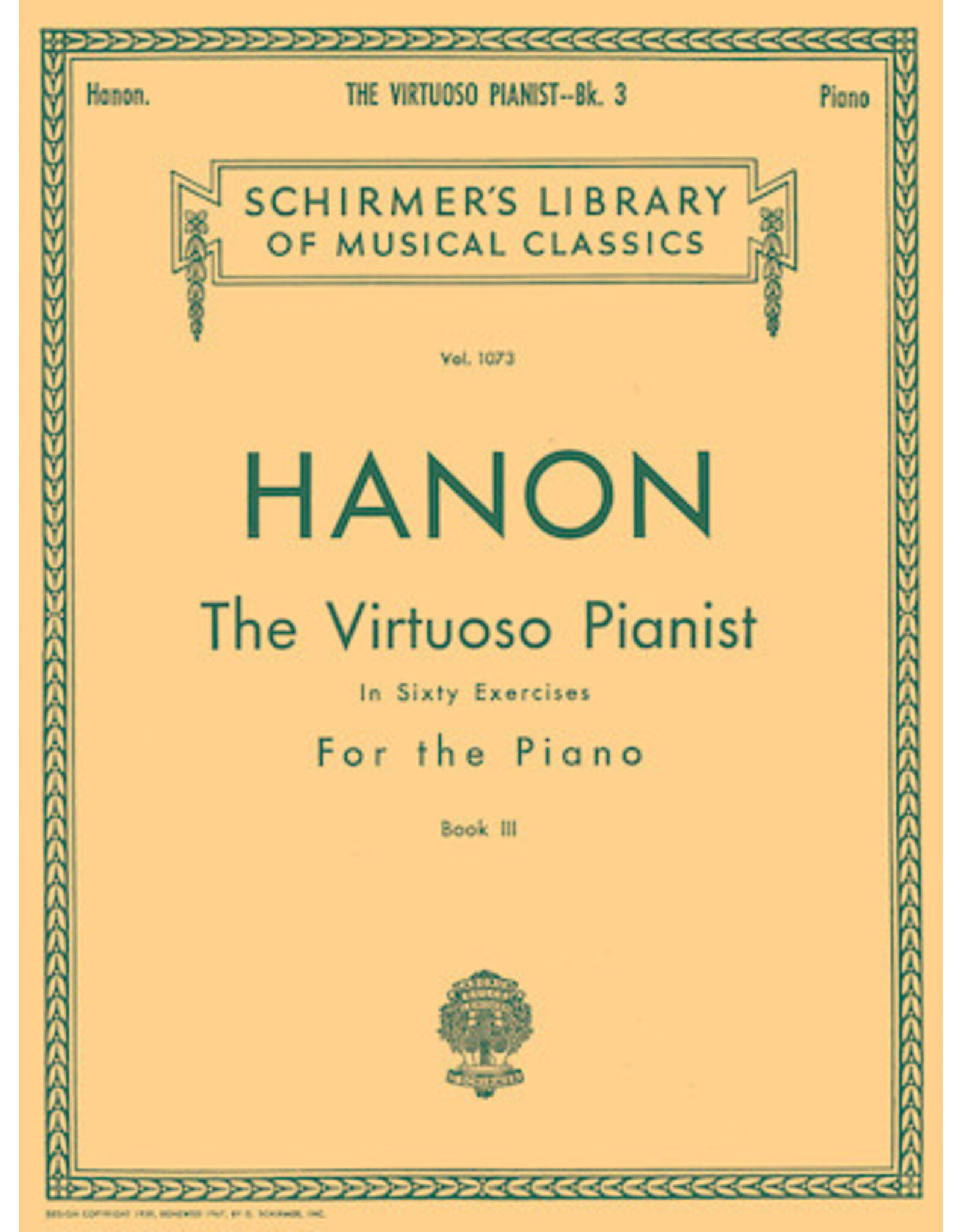 Hal Leonard Hanon Virtuoso Pianist in 60 Exercises - Book 3 Piano Technique Piano Method