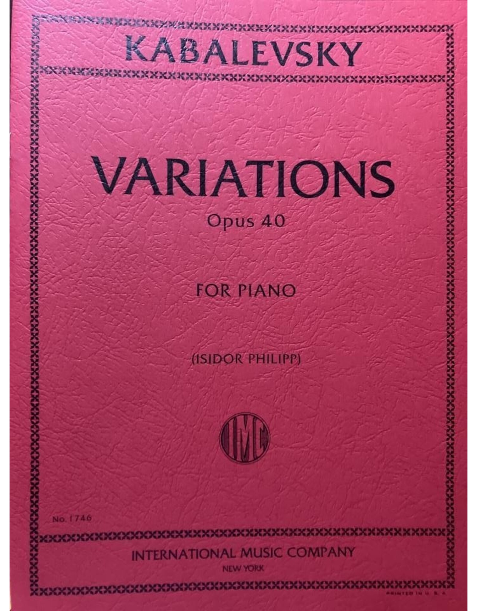 International Kabalevsky - Variations Op.40