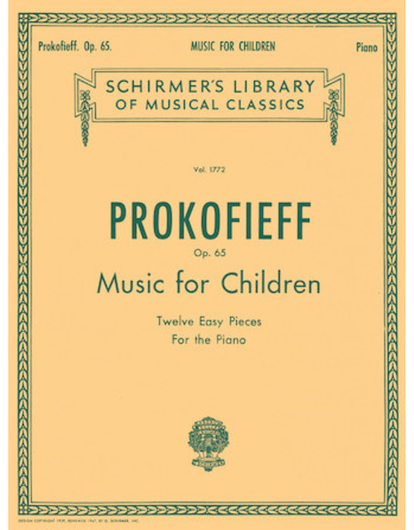 Hal Leonard Prokofiev Music for Children, Op. 65 (12 Easy Pieces for the Piano) Piano Solo Piano Collection Piano Solo