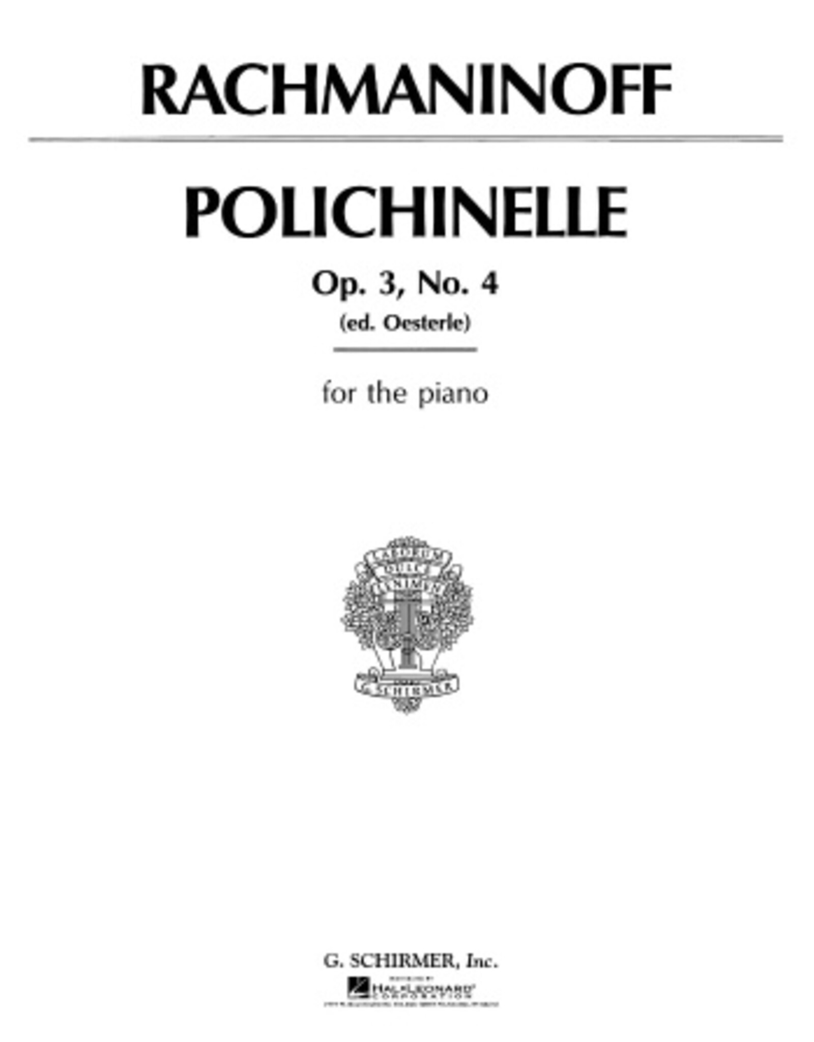 Hal Leonard Rachmaninov Polichinelle, Op. 3, No. 4 Piano Solo (Oesterle) Piano Solo Piano Solo
