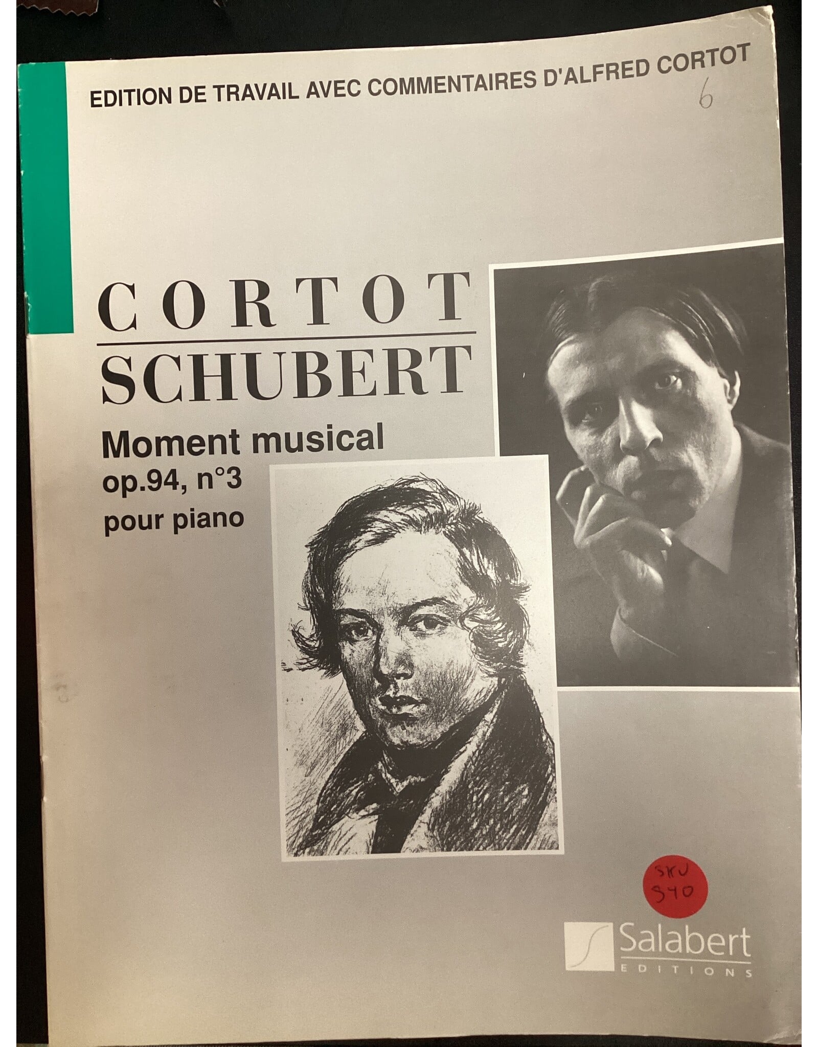 Salabert Editions Schubert Moment Musical Op. 94 No.3