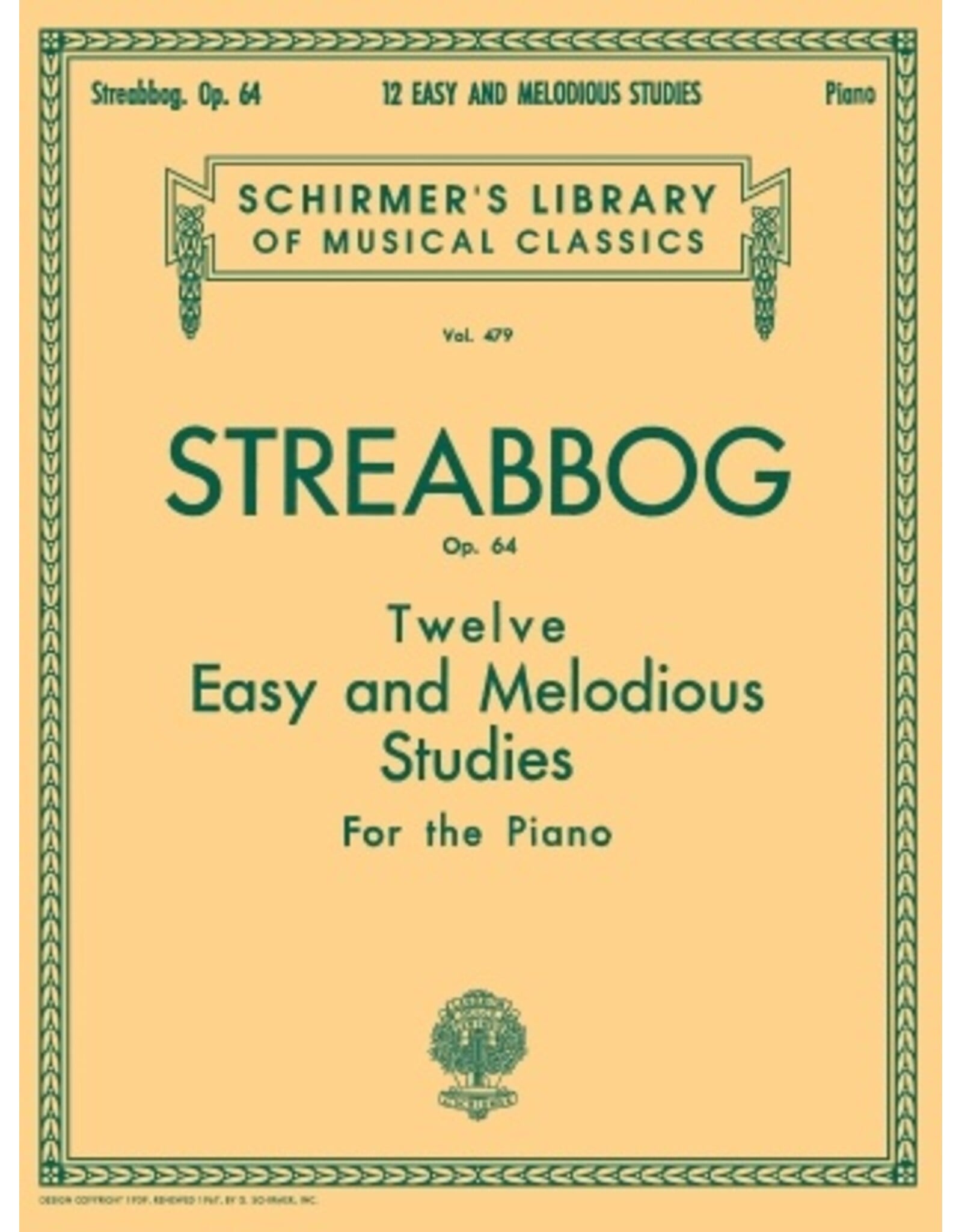Hal Leonard Streabbog 12 Easy and Melodious Studies, Op. 64 (Grade 2) Piano Technique Piano Method Piano Technique