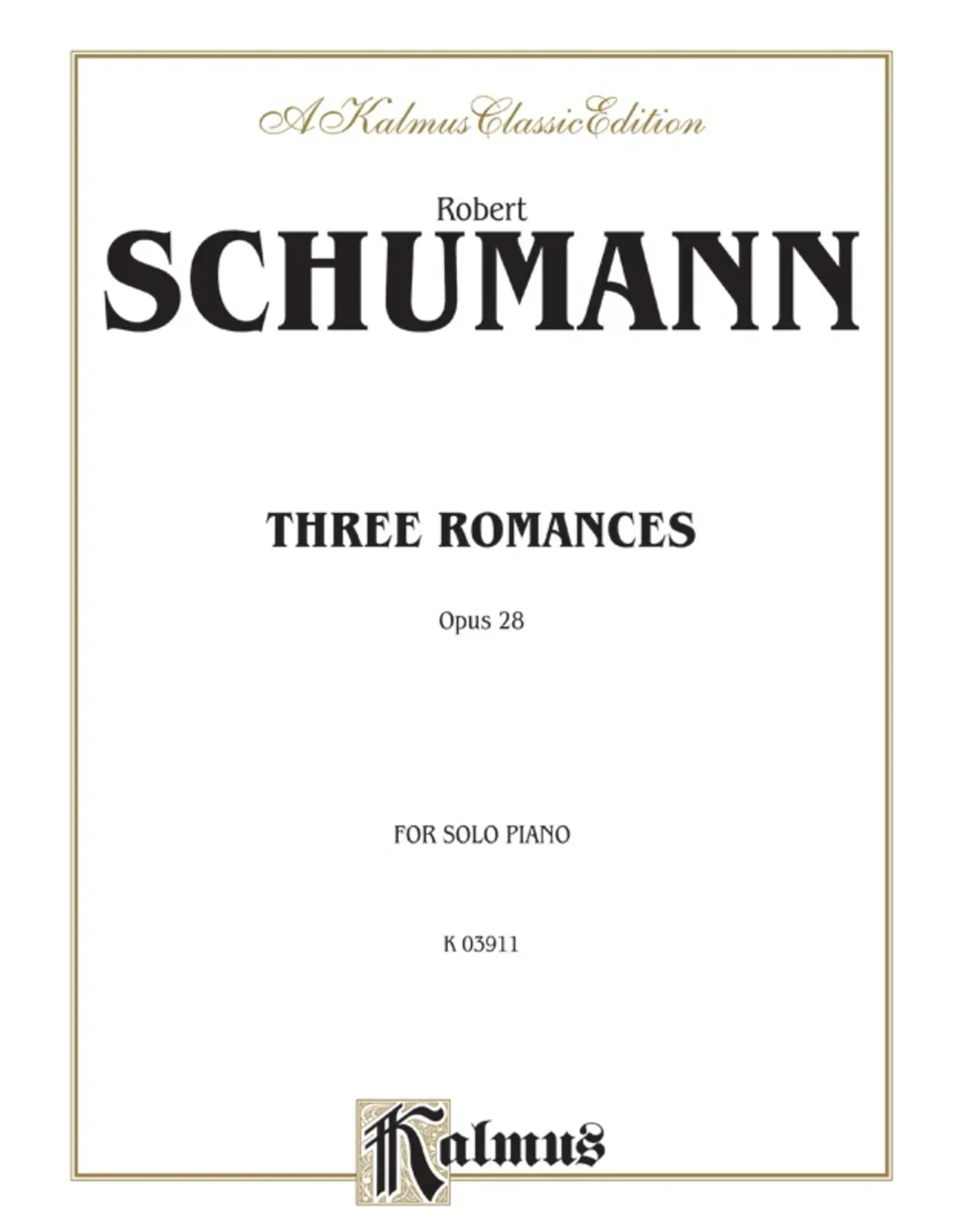 Alfred Schumann - Three Romances, Op. 28