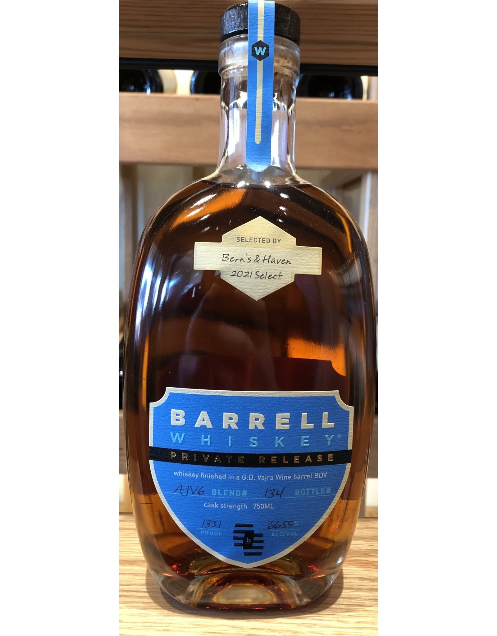 Bern's and Haven Barrell Whiskey Private Release Vajra Barolo Cask Single Barrel
