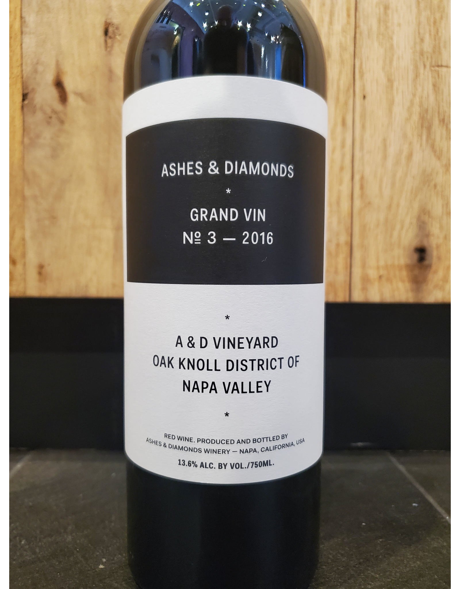 Ashes & Diamonds, Grand Vin A&D Vineyard No. 3, Oak Knoll, 2016