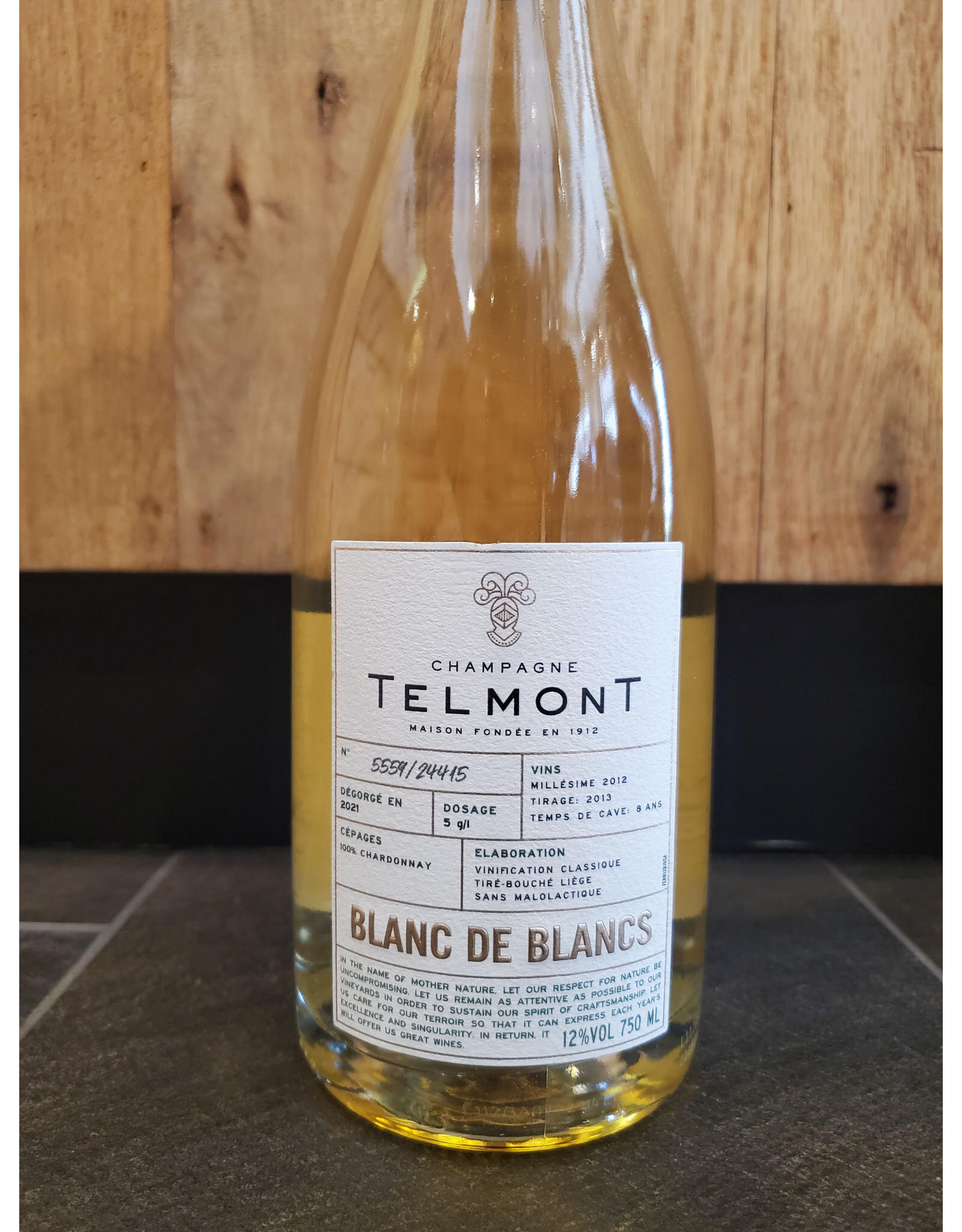 Telmont, Blanc De Blancs, Champagne, 2012