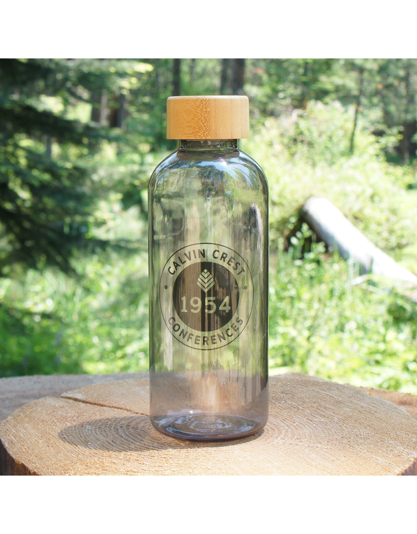 22oz RPET Bottle with Bamboo Lid