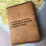 Sugarboo & Co Leather Passport Cover, Of All the Books in the World