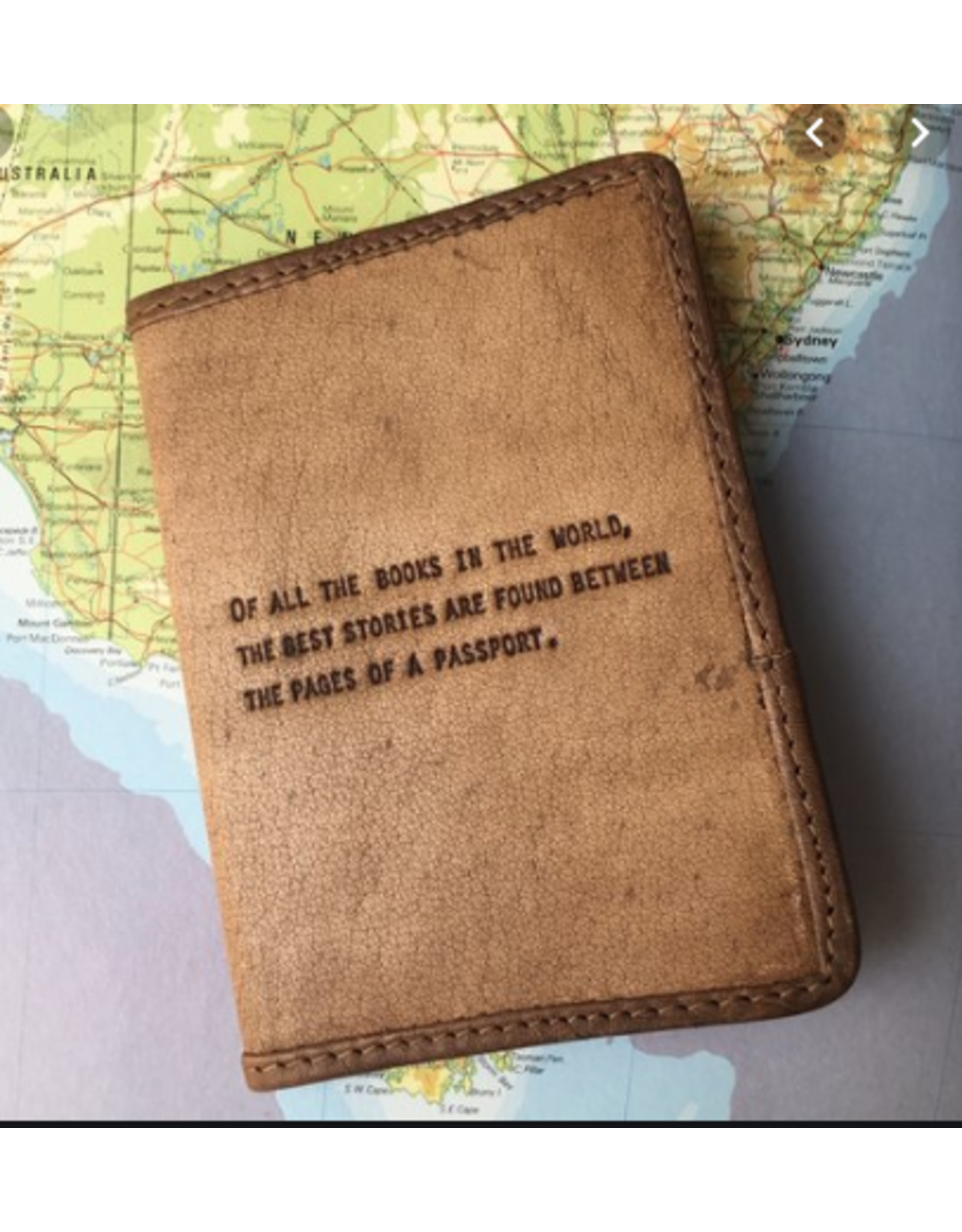 Sugarboo & Co Leather Passport Cover, Of All the Books in the World