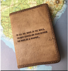 Sugarboo & Co Leather Passport Cover, Of All the Books in the World