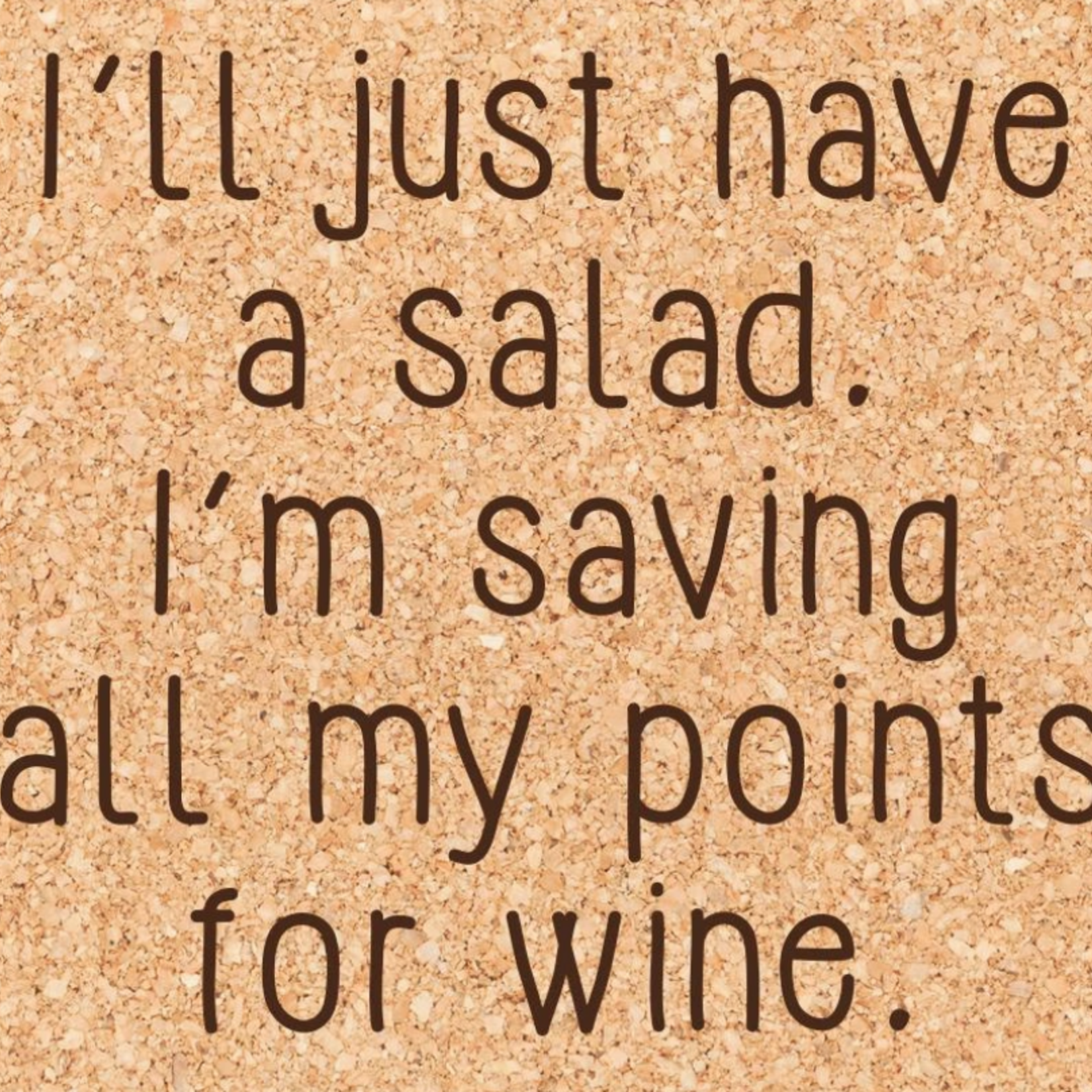 Ellembee Home Cork Coaster, Saving All My Points