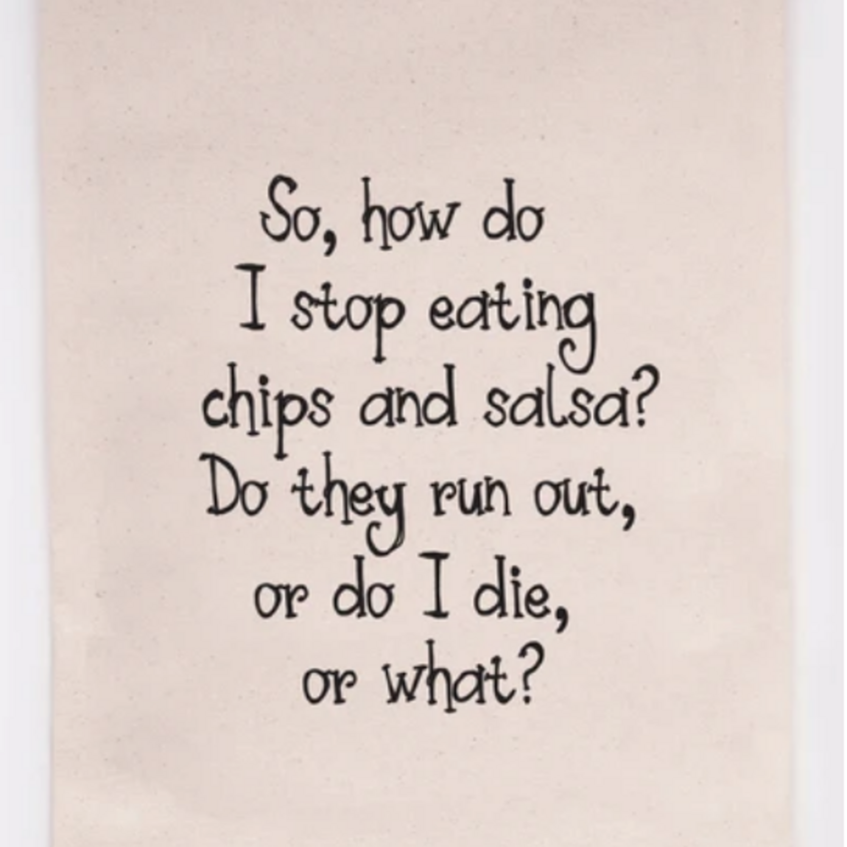 Flour Sack Towel, Chips and Salsa