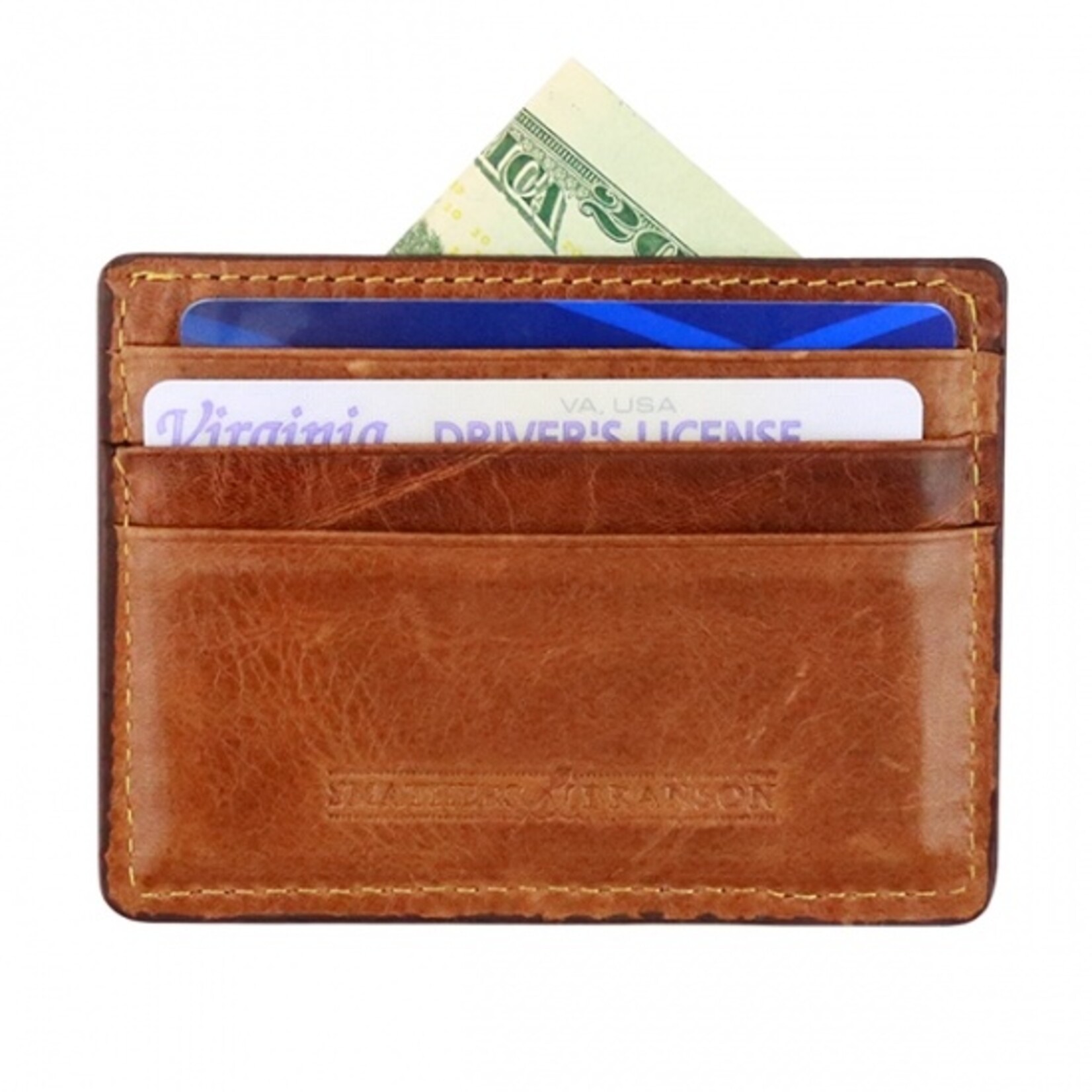 Smathers & Branson Crossed Clubs Needlepoint Card Wallet