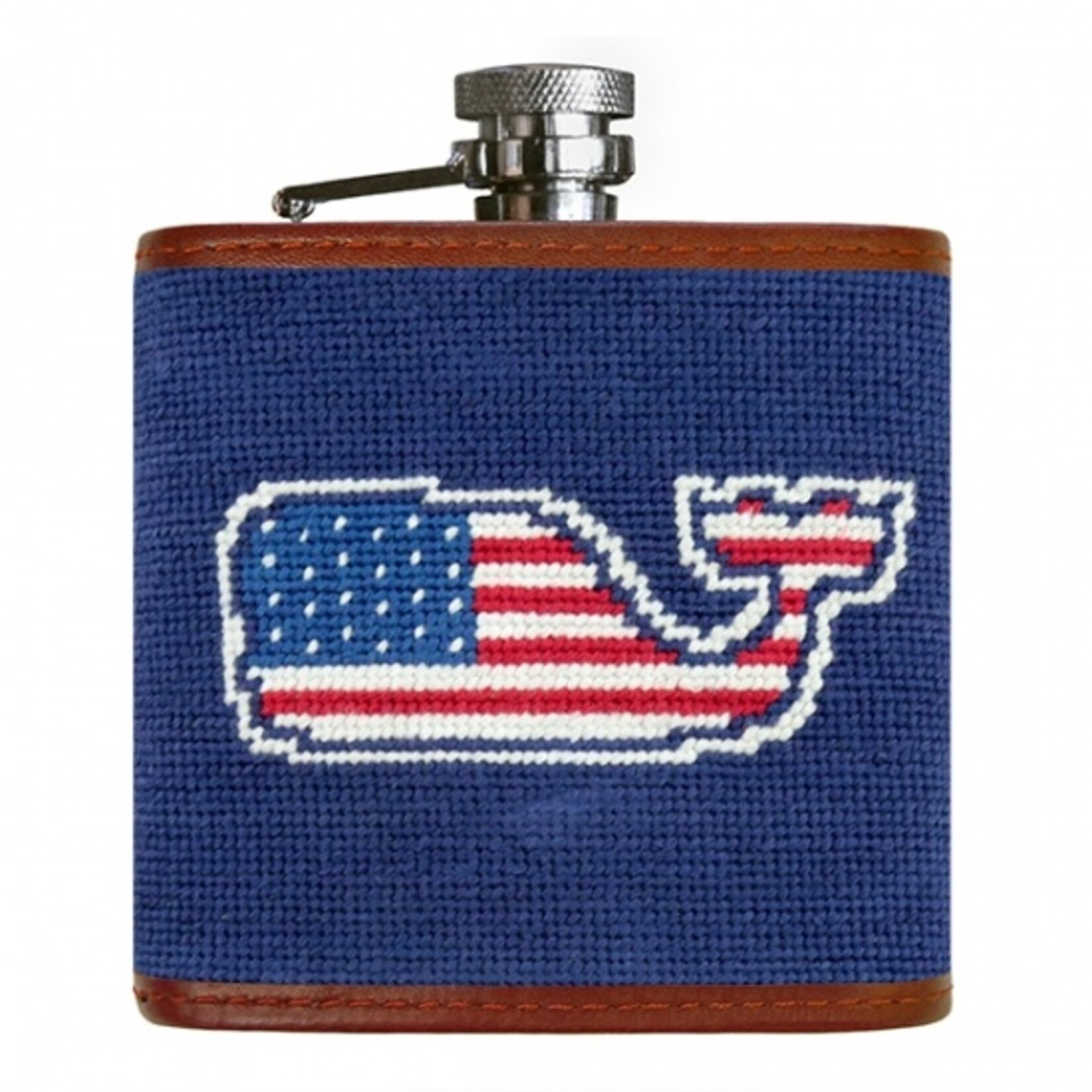 Smathers & Branson American Whale Needlepoint Flask by Vineyard Vines