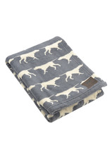Fleece Pet Blanket, charcoal dog icon, 30x40