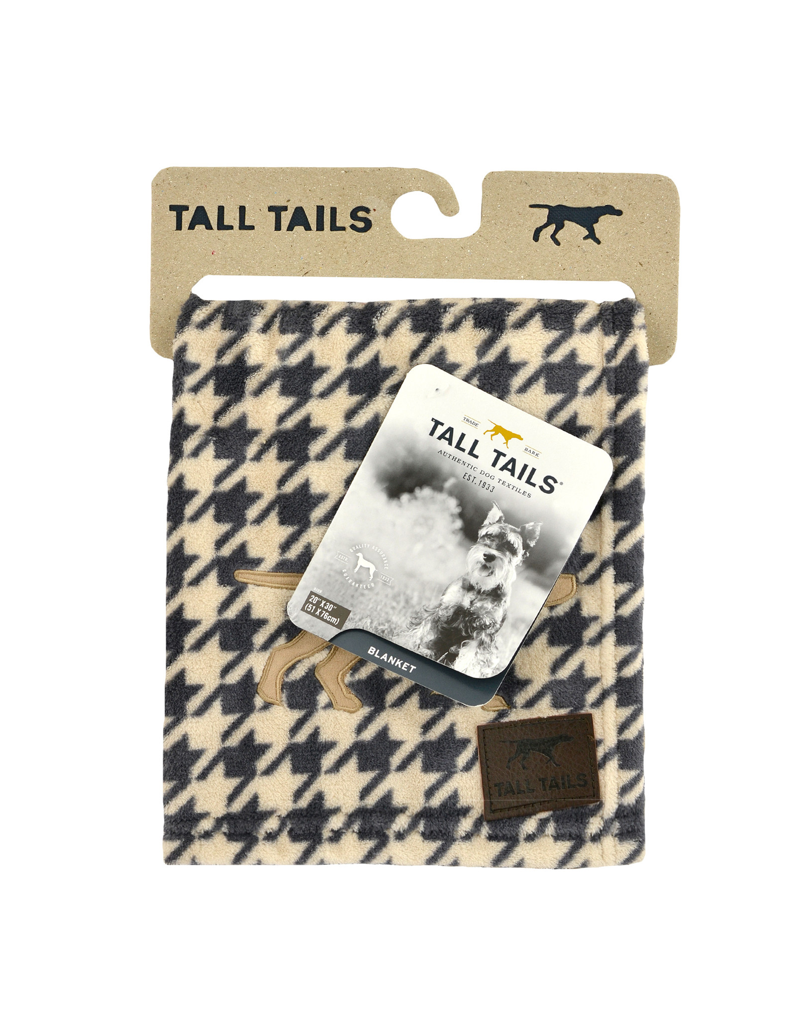 Tall Tails Fleece Dog Blanket, houndstooth 20x30