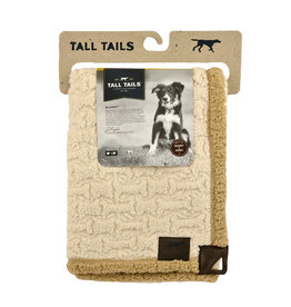 Tall Tails Sherpa Dog Throw, 40x60, embossed bone cream