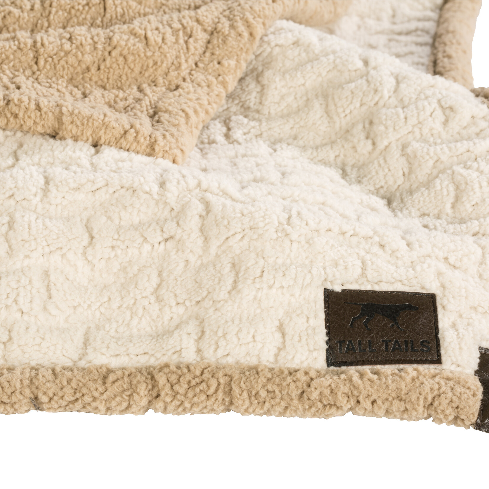 Tall Tails Sherpa Dog Throw, 40x60, embossed bone cream
