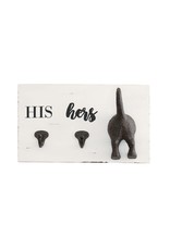 Mud Pie His, Hers & Pup Wall Hook