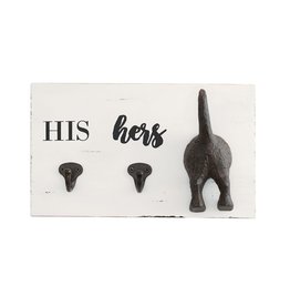 Mud Pie His, Hers & Pup Wall Hook