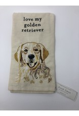 Primitives by Kathy Dish Towel- Golden Retriever