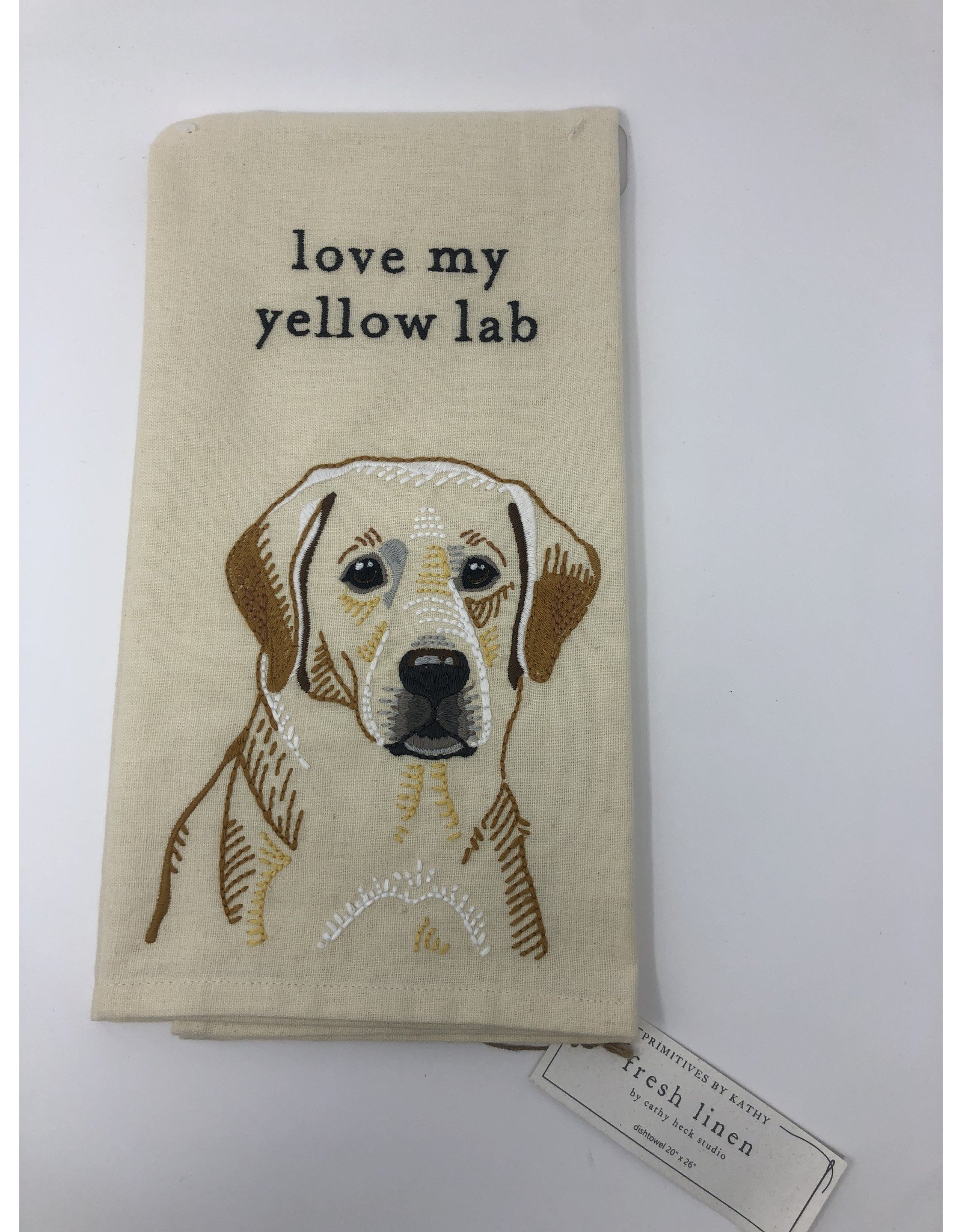 Primitives by Kathy Dish Towel- Yellow Lab