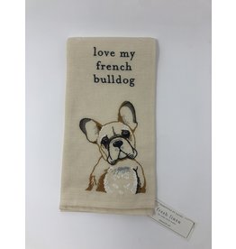 Primitives by Kathy Dish Towel- French Bulldog