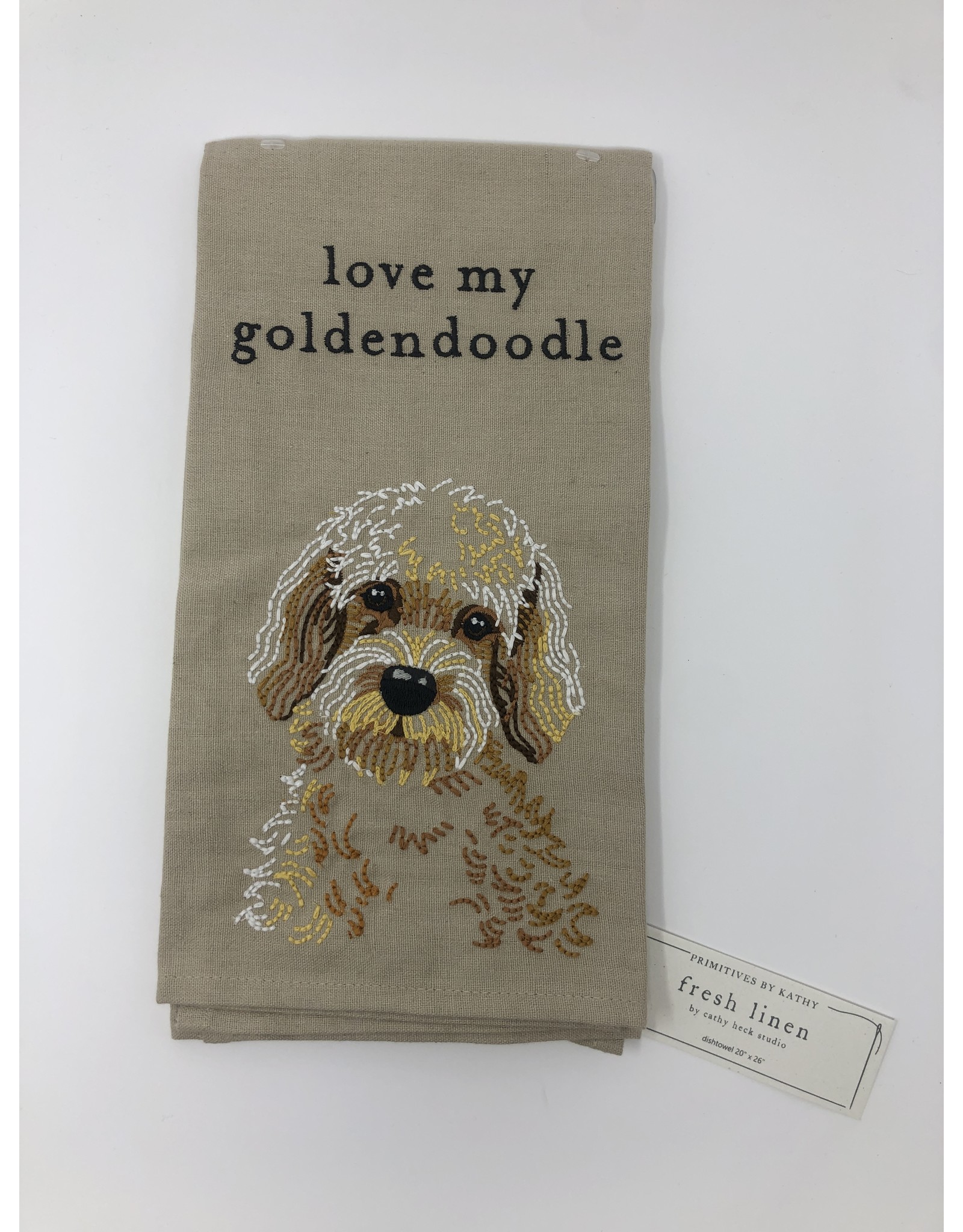 Primitives by Kathy Dish Towel- Goldendoodle