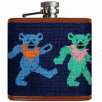 Smathers & Branson S&B Flask, Dancing Bears on Navy