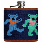 Smathers & Branson S&B Flask, Dancing Bears on Navy