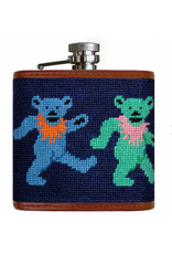 Smathers & Branson S&B Flask, Dancing Bears on Navy