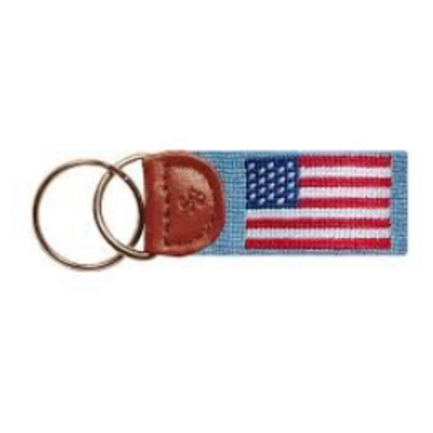 Smathers & Branson S&B Needlepoint Key Fob, American Flag