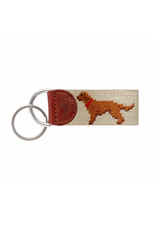 Smathers & Branson S&B Needlepoint Key Fob, Chocolate Lab