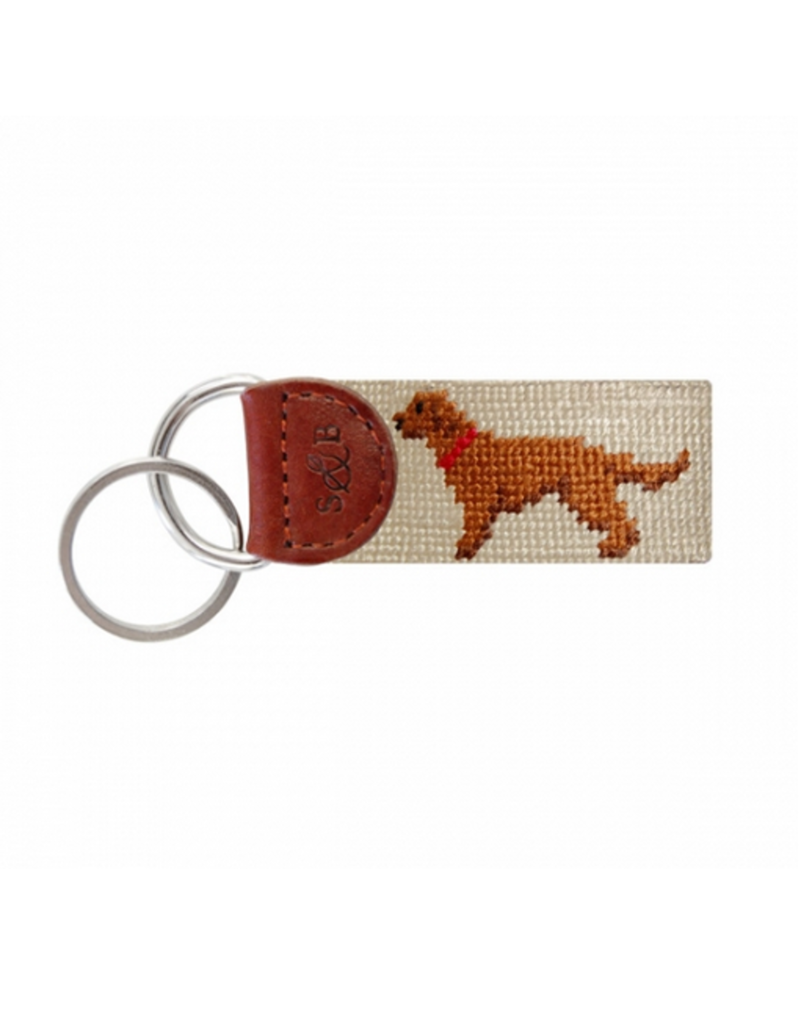 Smathers & Branson S&B Needlepoint Key Fob, Chocolate Lab