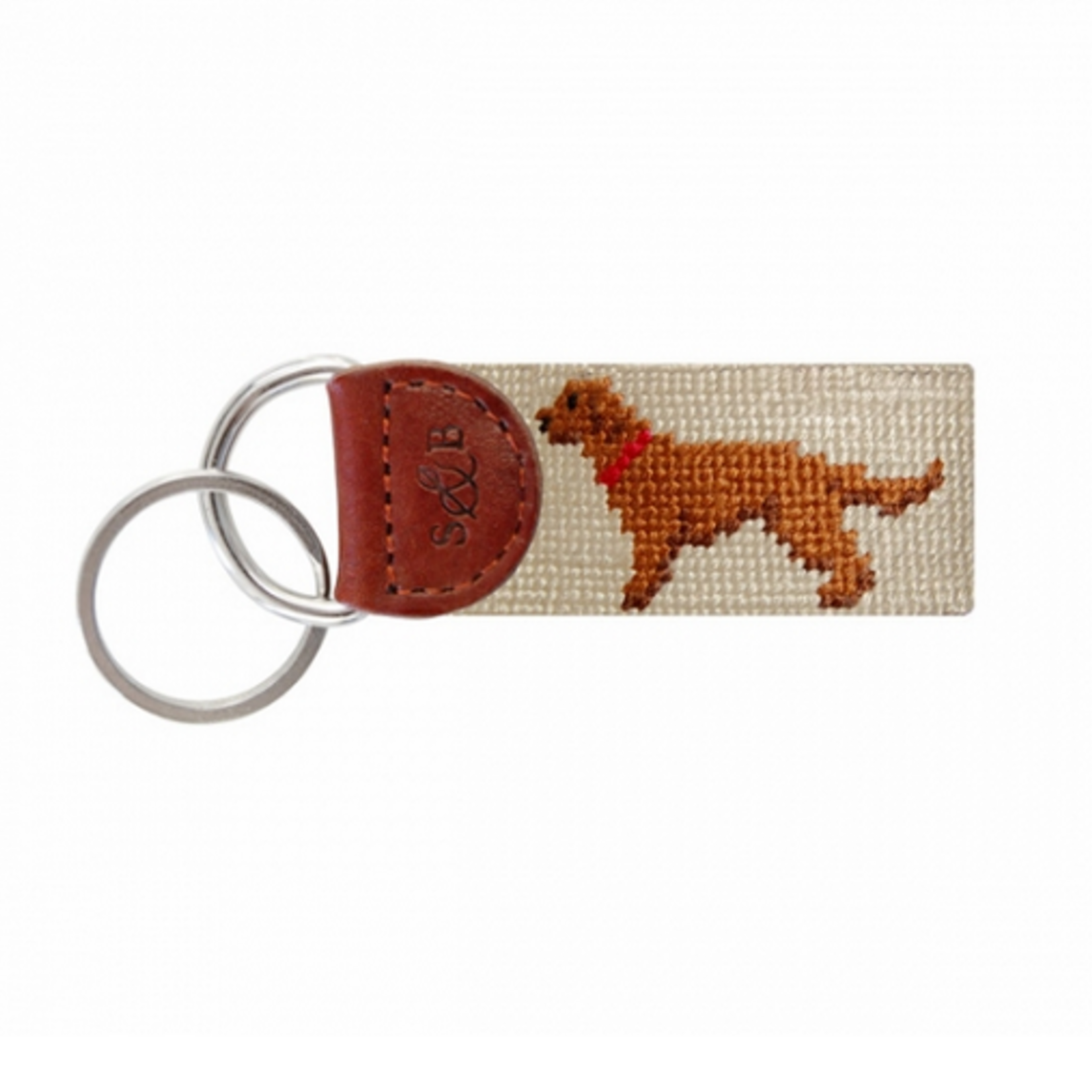 Smathers & Branson S&B Needlepoint Key Fob, Chocolate Lab