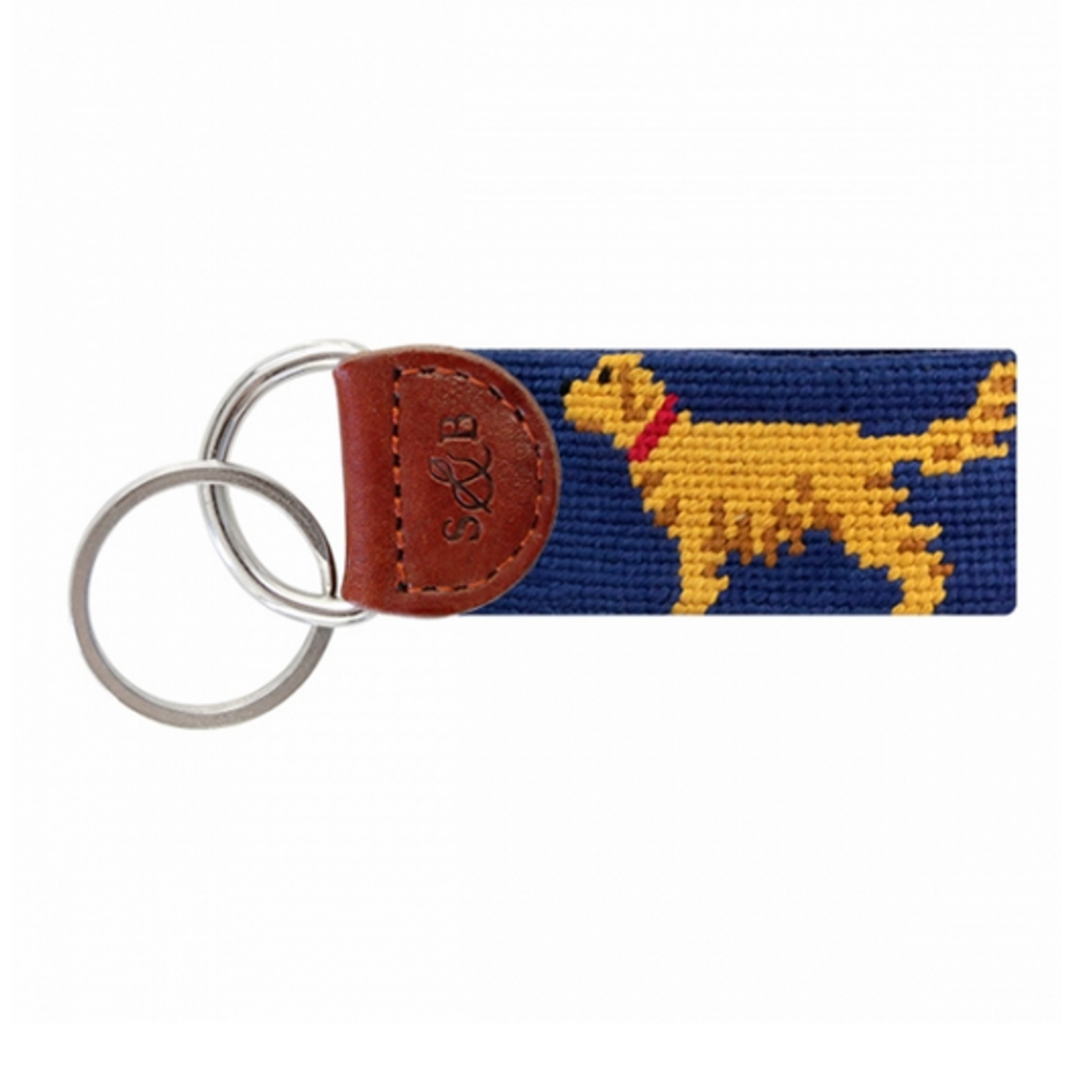 Smathers & Branson S&B Needlepoint Key Fob, Golden Retriever