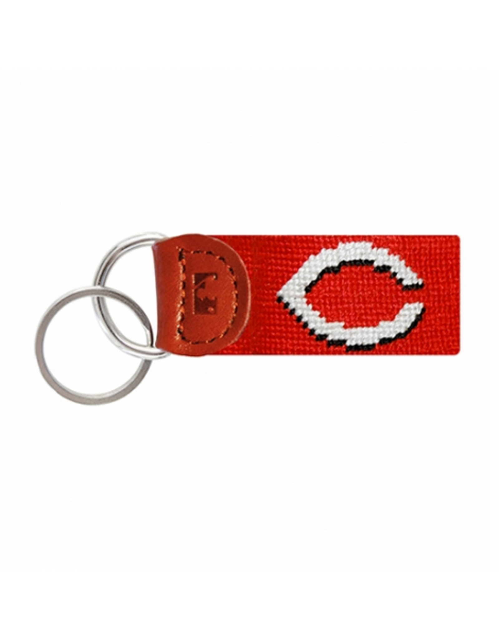 Smathers & Branson S&B Needlepoint Key Fob, Cincinnati Reds