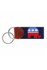 Smathers & Branson S&B Needlepoint Key Fob, Republican Elephant