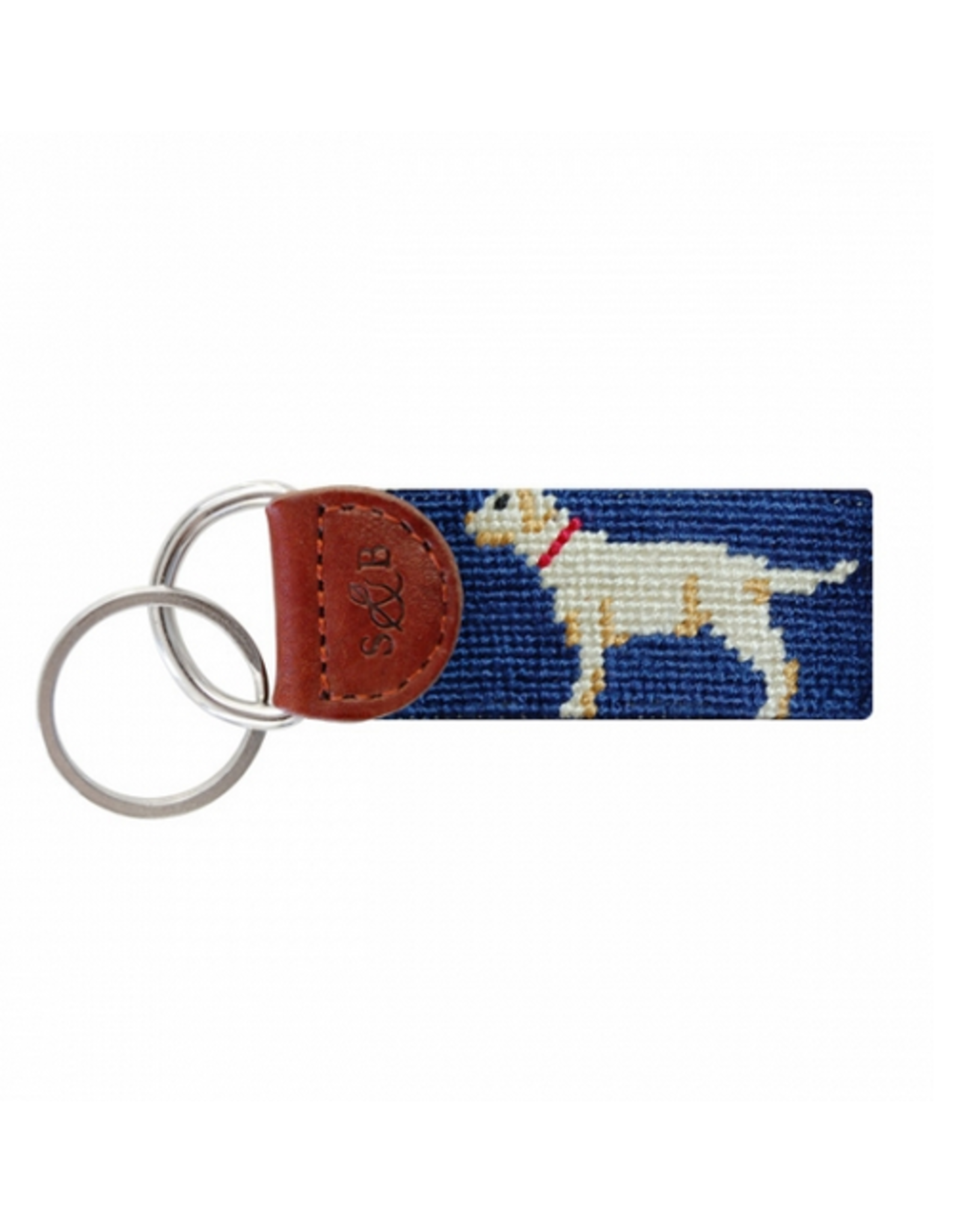 Smathers & Branson S&B Needlepoint Key Fob, Yellow Lab