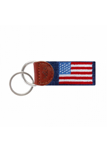 Smathers & Branson S&B Needlepoint Key Fob, American Flag