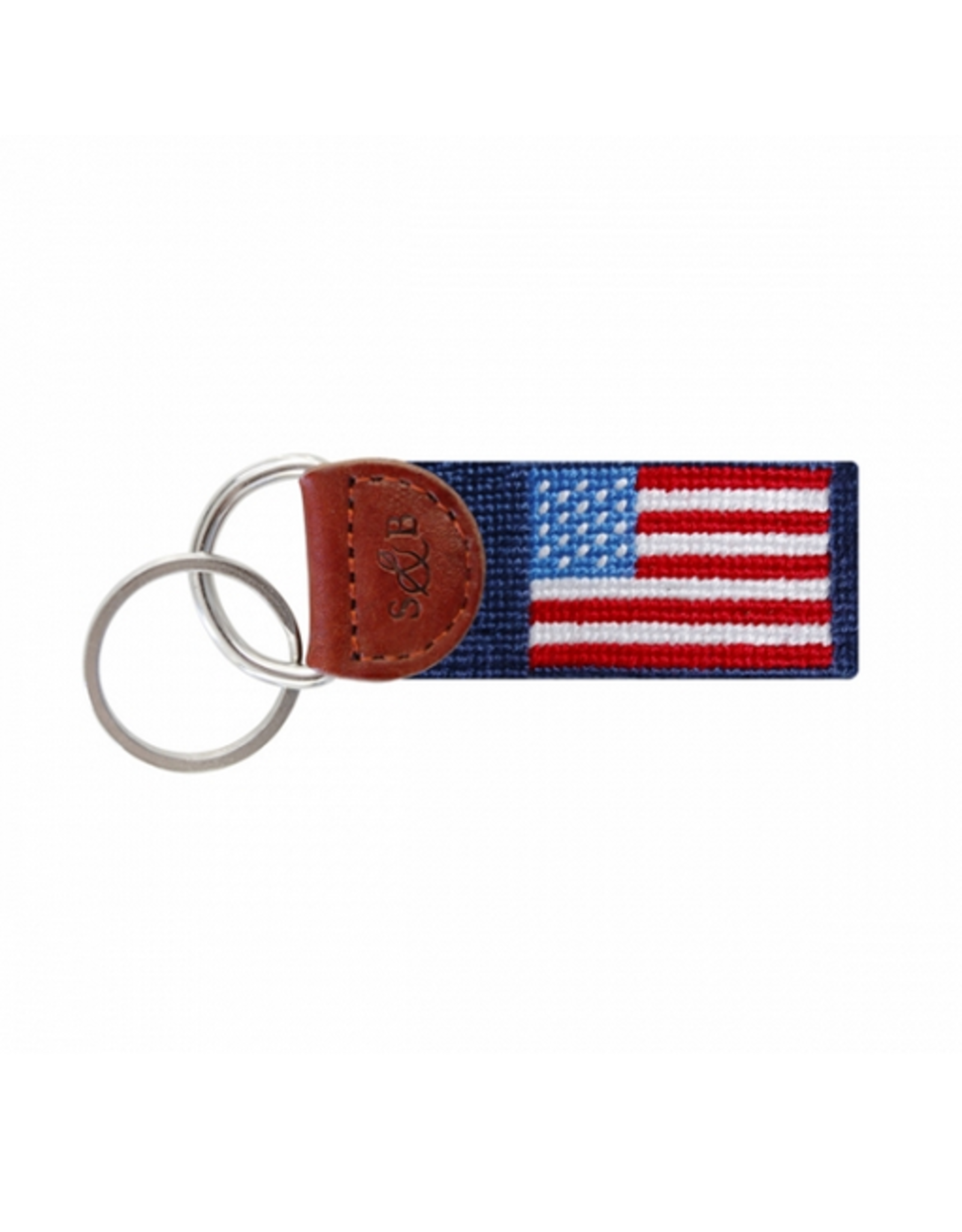 Smathers & Branson S&B Needlepoint Key Fob, American Flag