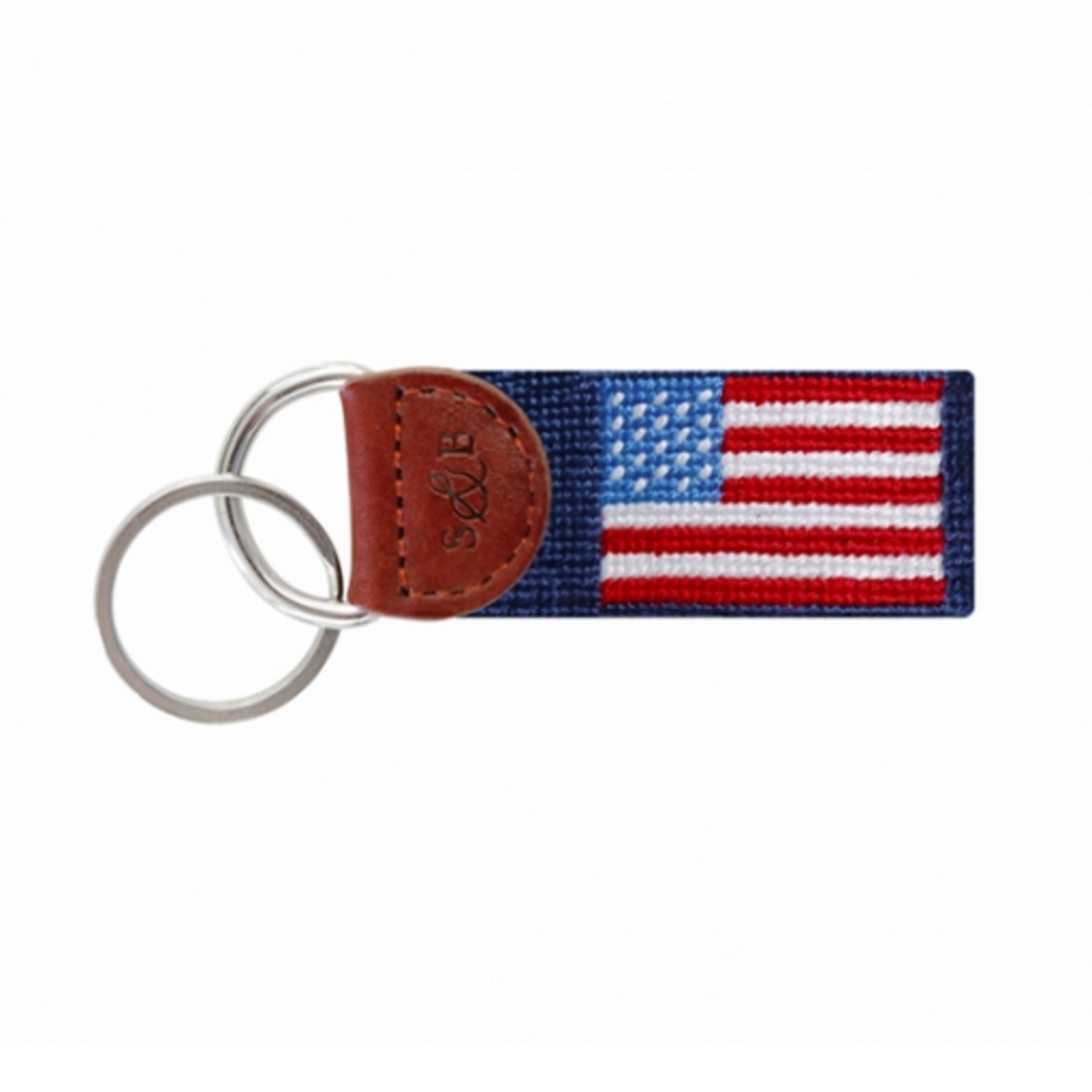Smathers & Branson S&B Needlepoint Key Fob, American Flag