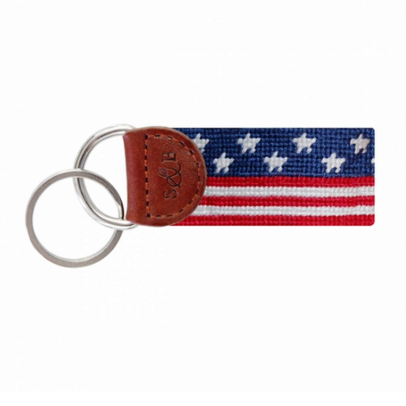 Smathers & Branson S&B Needlepoint Key Fob, Old Glory