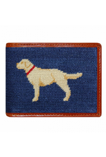 Smathers & Branson S&B Needlepoint Bi-fold Wallet, Yellow Lab