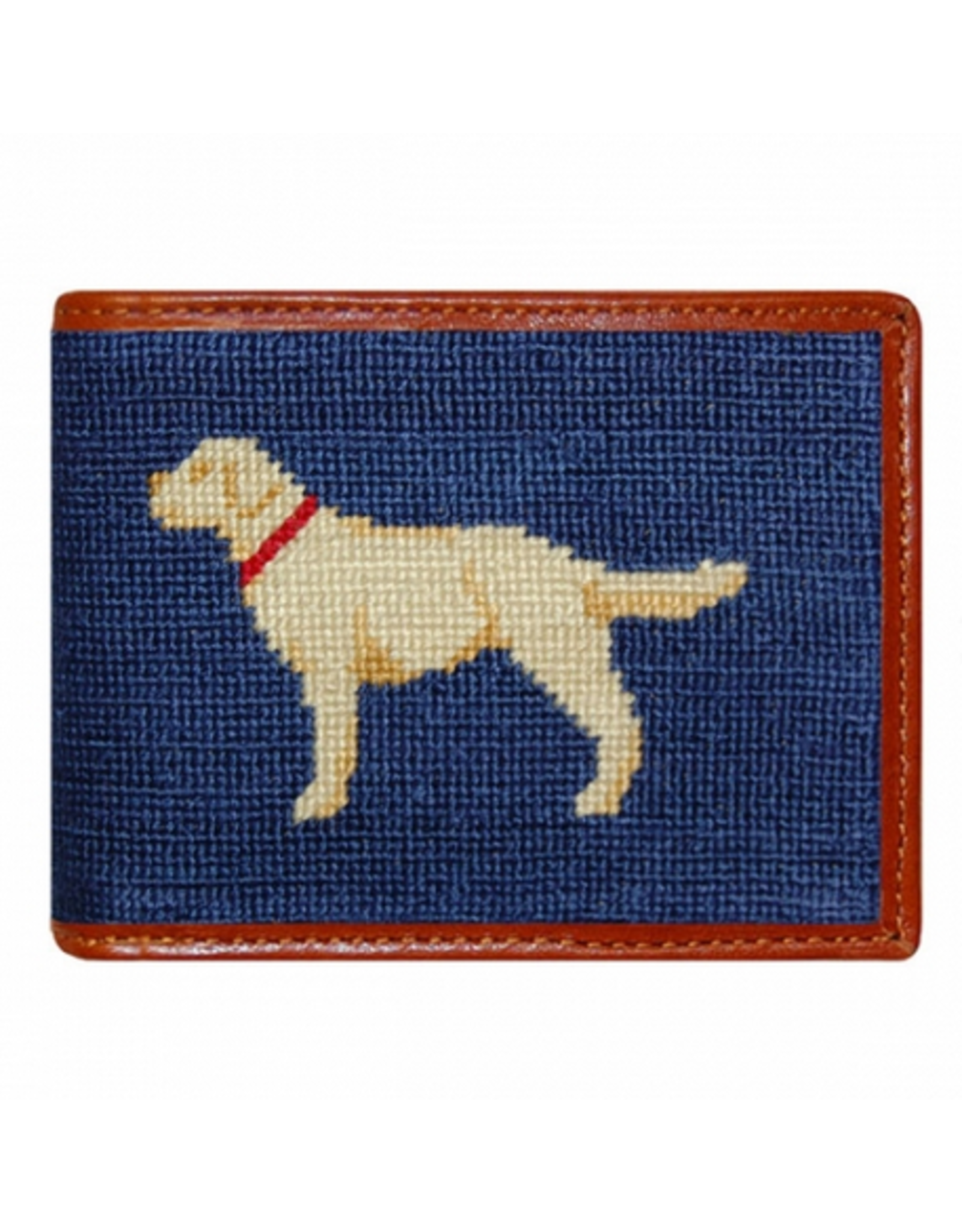 Smathers & Branson S&B Needlepoint Bi-fold Wallet, Yellow Lab