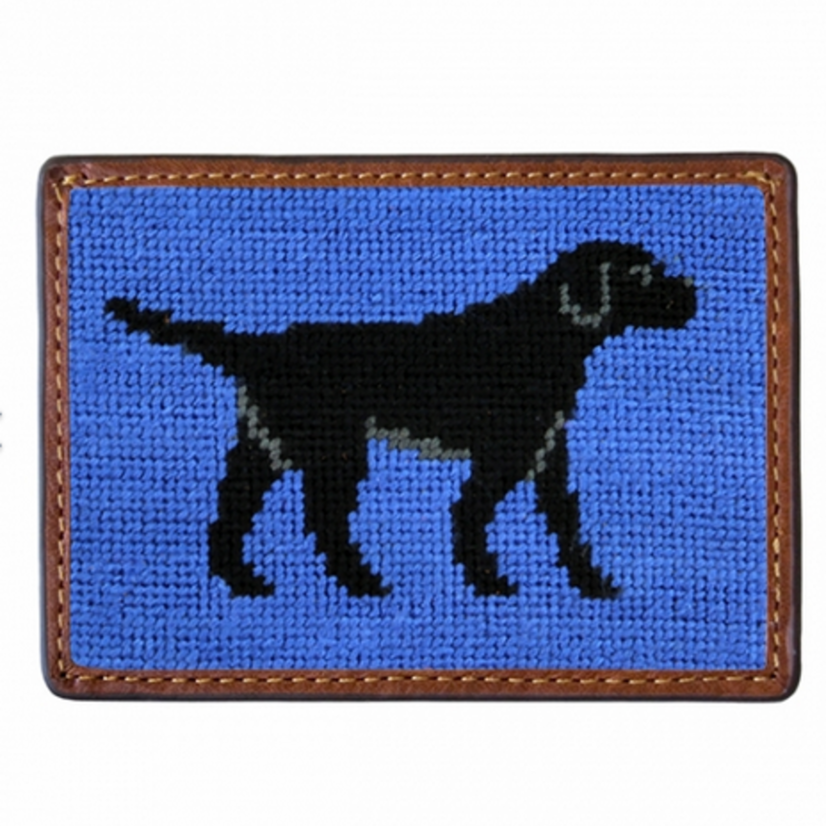 Smathers & Branson S&B Needlepoint Card Wallet, black lab