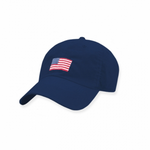Smathers & Branson S&B Needlepoint Ball Hat, American Flag on Navy