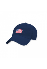 Smathers & Branson S&B Needlepoint Ball Hat, American Flag on Navy
